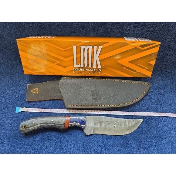 Hunting Bowie Knife 9.5 Inch Custom Forged Damascus Blade LMK Knives #7675 - Picture 1 of 7